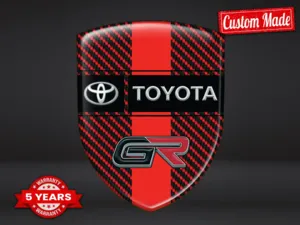 Toyota Badge Auto Silicone Design Max Chic Pro Durevoli